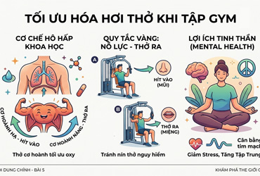 GYM và hệ hô hấp – nghệ thuật hít thở để tối ưu oxy và quản trị stress