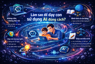Làm sao để dạy con sử dụng AI đúng cách trong thời đại xuất hiện quá nhiều công cụ Ai