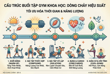 Cấu trúc buổi tập GYM khoa học để tối ưu hiệu suất cho người bận rộn