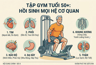 Tập GYM tuổi 50+, không bao giờ là quá muộn để bắt đầu chăm sóc sức khỏe