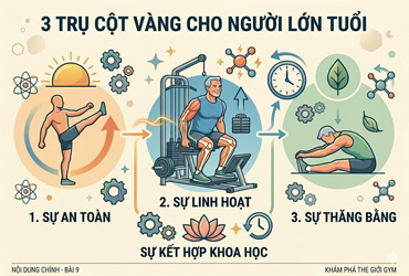 Chiến lược tập GYM an toàn – 3 trụ cột vàng: an toàn, linh hoạt & thăng bằng